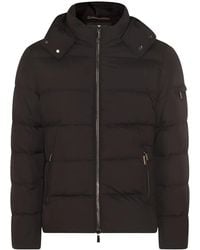 Moorer - Plumífero Con Capucha Removible - Lyst