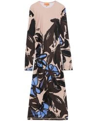 Stine Goya - Ruched Long-Sleeve Midi Dress - Lyst