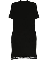 Alexander Wang - Ribbed Short-Sleeve Fitted Dress Clothing - Lyst