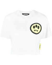 Barrow - Logo-print Cotton Cropped T-shirt - Lyst