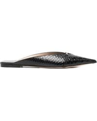 Tom Ford - Python-Effect Pointed-Toe Mules - Lyst