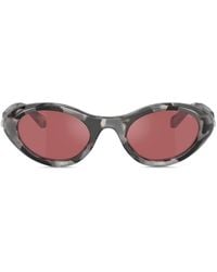DIESEL - Camouflage-print Oval-frame Sunglasses - Lyst