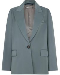 Peserico - Button-Fastening Pocket Blazer - Lyst