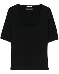 Patrizia Pepe - Logo-embroidered Ribbed Top - Lyst