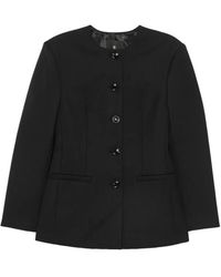 Anine Bing - Huda Single-Breasted Collarless Jacket - Lyst