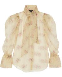 Marc Jacobs - Floral Organza Puff Blouse - Lyst
