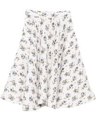 N°21 - Falda midi con estampado floral - Lyst