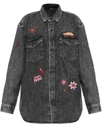 Mother - The Exes And Ohs Embroidered Denim Shirt - Lyst