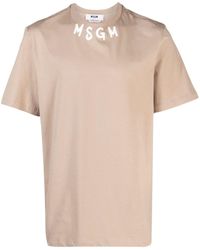 MSGM - T-shirt Logo - Lyst