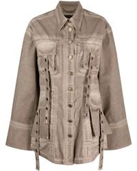 Blumarine - Pocketed Denim Jacket - Lyst