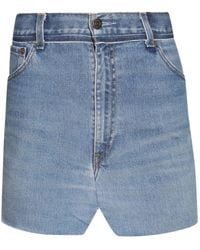 Vetements - Cut-Up Denim Skirt - Lyst