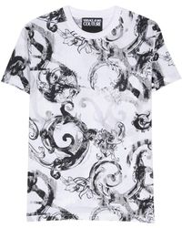 Versace - T-shirt en coton à imprimé Baroque - Lyst