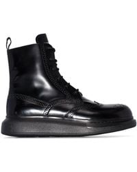 Alexander McQueen - Chunky Sole Derby Boots - Lyst