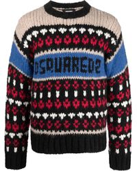 DSquared² - Crochet-Panelling Jumper - Lyst