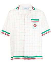 Casablancabrand - Chemise blanche à carreaux tennis club - Lyst