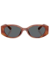 COACH - Cfu06 Oval-Frame C-Logo Sunglasses - Lyst