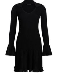 Liu Jo - Ribbed Bell-Cuff Mini Dress - Lyst