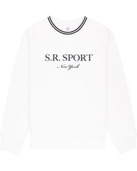 Sporty & Rich - Sr Sport Logo-Print Cotton Sweatshirt - Lyst