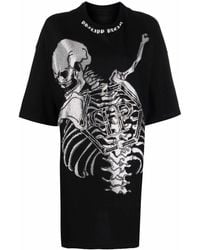 Philipp Plein - Skeleton Print T-Shirt Dress - Lyst