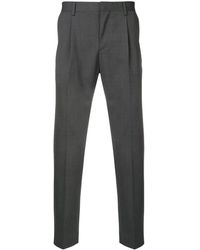Entre Amis Slim-fit Tailored Trousers - Gray