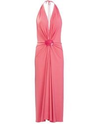 sana dress in burgundy silvia tcherassi Sana Dress