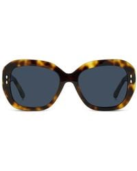 Isabel Marant - Tortoiseshell-Effect Rectangle-Frame Sunglasses - Lyst