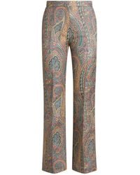 Etro - Paisley-Print Tailored Trousers - Lyst