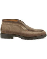 Santoni - Leather Slip-On Boots - Lyst