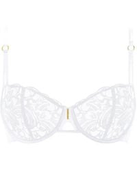 Aubade - Satin Memories Embroidered Underwired Bra - Lyst