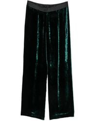 forte_forte - Moiré Crushed-Velvet Straight-Leg Trousers - Lyst