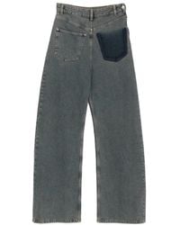 MM6 by Maison Margiela - Faded-Effect Patch-Detail Jeans - Lyst