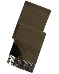 Polo Ralph Lauren - Reversible Fringed Scarf - Lyst