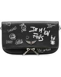 Zadig & Voltaire - Mini Pochette Rock À Imprimé Graffiti - Lyst