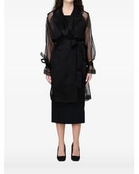 Pinko - Belted Sheer Coat - Lyst