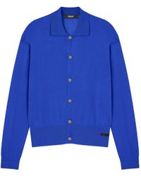 Versace - Buttoned Collared Cardigan - Lyst