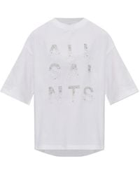 AllSaints - Stacks Amelie Bead-Embellished T-Shirt - Lyst
