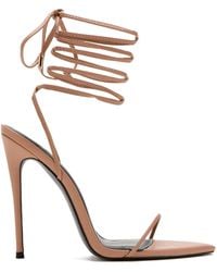 Femme LA - Lace-Up Stiletto Heeled Sandals - Lyst
