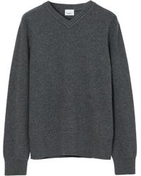 Burberry - V-neck Wool-cashmere Jumper - Lyst