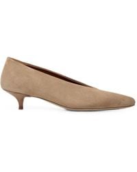 Marsèll - Longiforma Suede Almond-Toe Pumps - Lyst