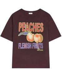 Dries Van Noten - T-Shirt En Coton À Imprimé Graphique - Lyst
