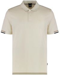 BOSS - Polo Con Cierre Con Botones - Lyst