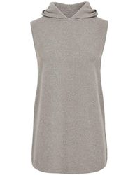 Rick Owens - Sleeveless Hooded Sweater - Lyst