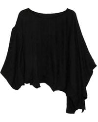 Julius - Gedrapeerde Asymmetrisch T-Shirt - Lyst