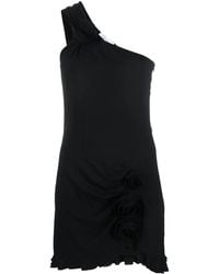 Blumarine - Abito Corto Con Applicazione A Fiori - Lyst
