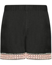 Commas - Crochet-Trim Elasticated Shorts - Lyst