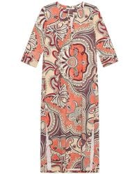 Maliparmi - Midi-Jurk Met Paisley-Print - Lyst