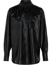 Karl Lagerfeld - Hemd Aus Faux-Leder - Lyst