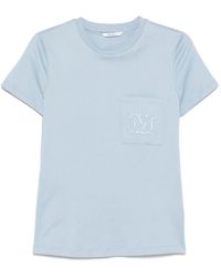 Max Mara - T-Shirt mit bestickter Tasche - Lyst