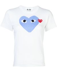 COMME DES GARÇONS PLAY - T-Shirt mit Herz-Print - Lyst