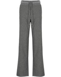 D.exterior - Drawstring-Waistband Straight-Leg Trousers - Lyst